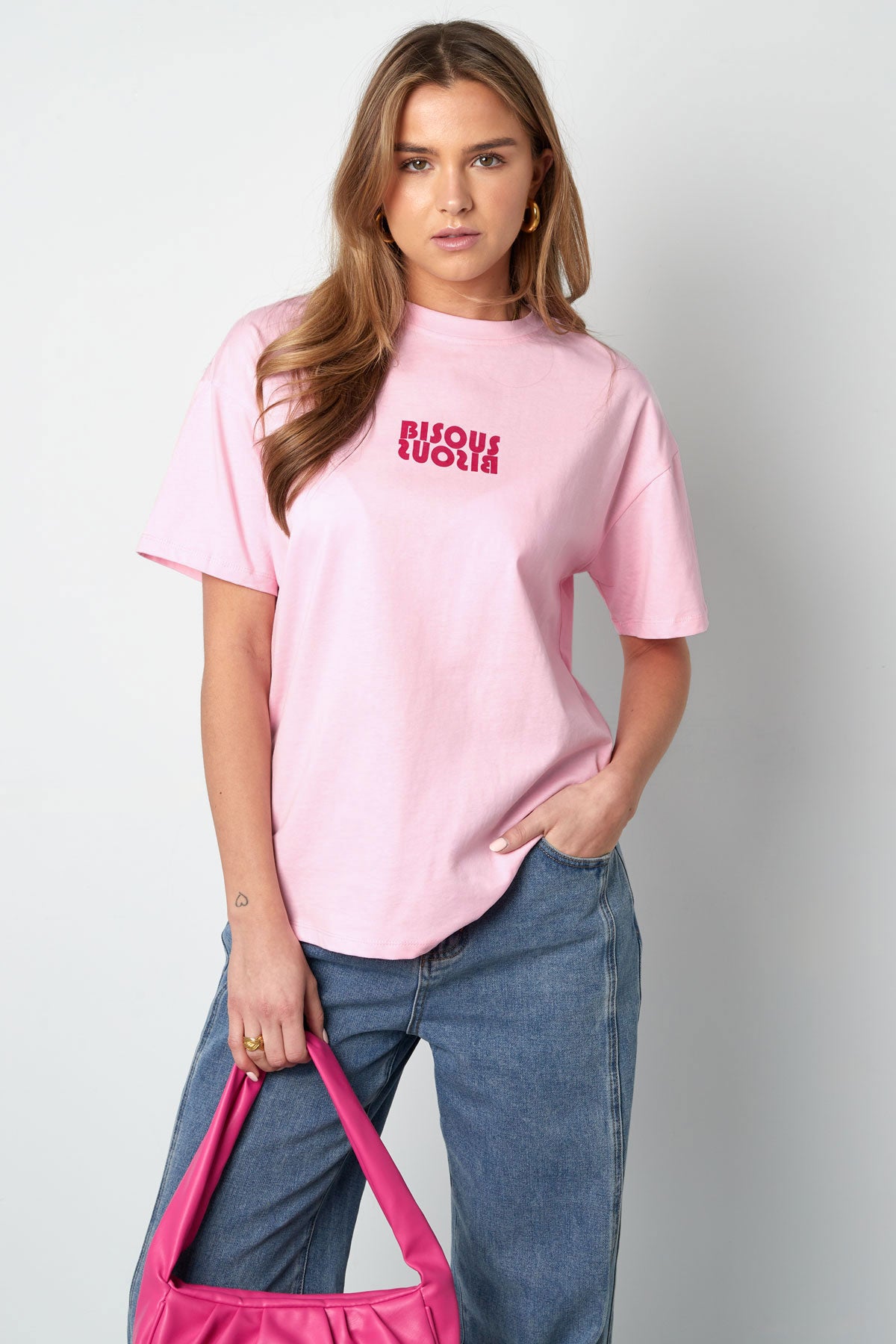 Cotton Women's T-shirt Oversized Logo Print