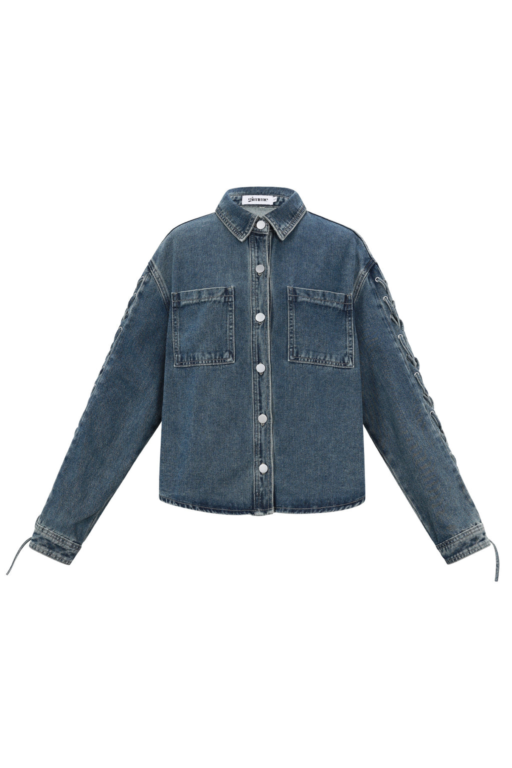 Women's Denim Jacket Tie-Up - Dames Jasje | SERAMODE