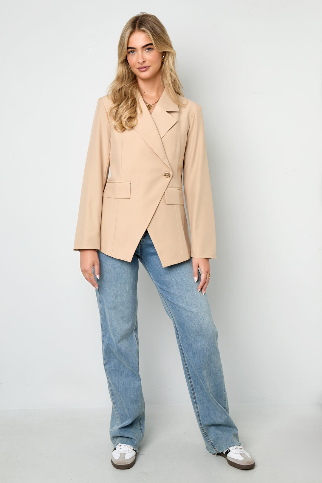 Woven Polyester Fiber Women's Suit Set Elegant Solid Color Fall/Winter