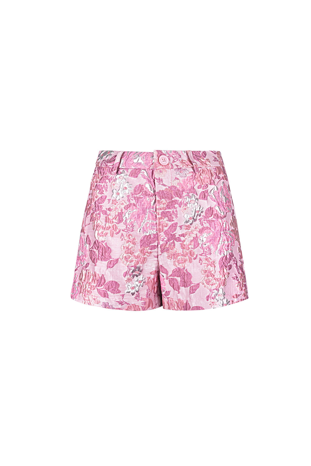Woven Polyester Fiber Women's Shorts Elegant Floral Print