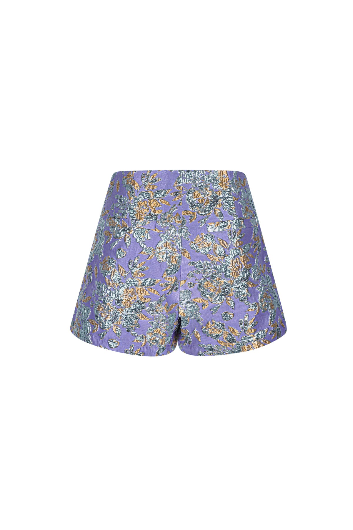 Polyester Women's High-Waisted Shorts Floral Print