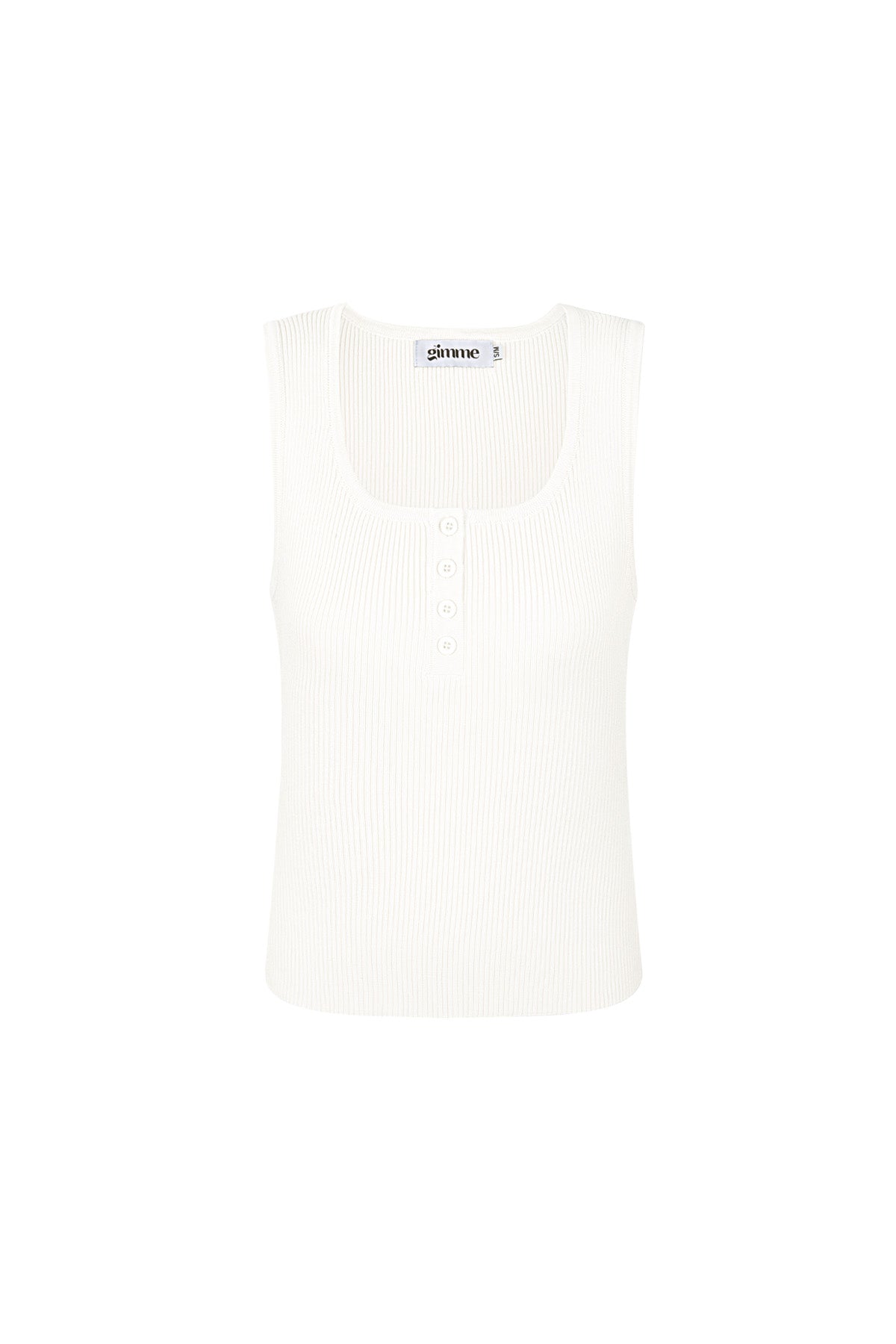 Viscose Women's Sleeveless Top Ribbed Knit Button Front