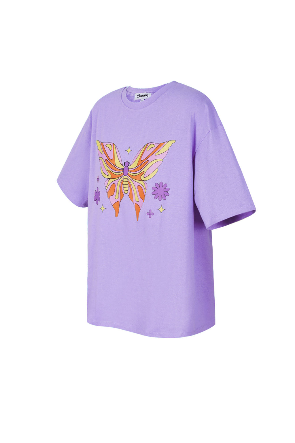 Cotton Women's T-shirt Oversized Butterfly Print