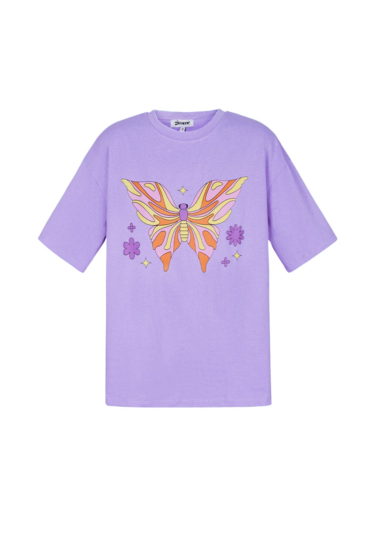Women's T-Shirt Oversized Butterfly Print - Dames T-shirt | SERAMODE
