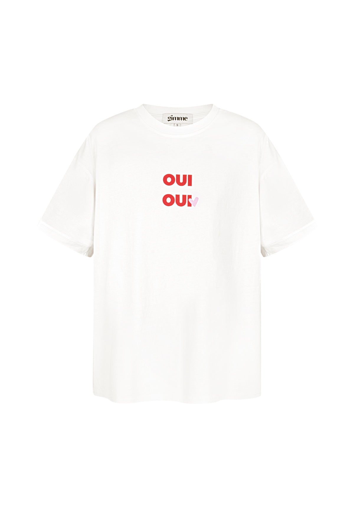 Cotton Women's T-shirt Oversized OUI Print