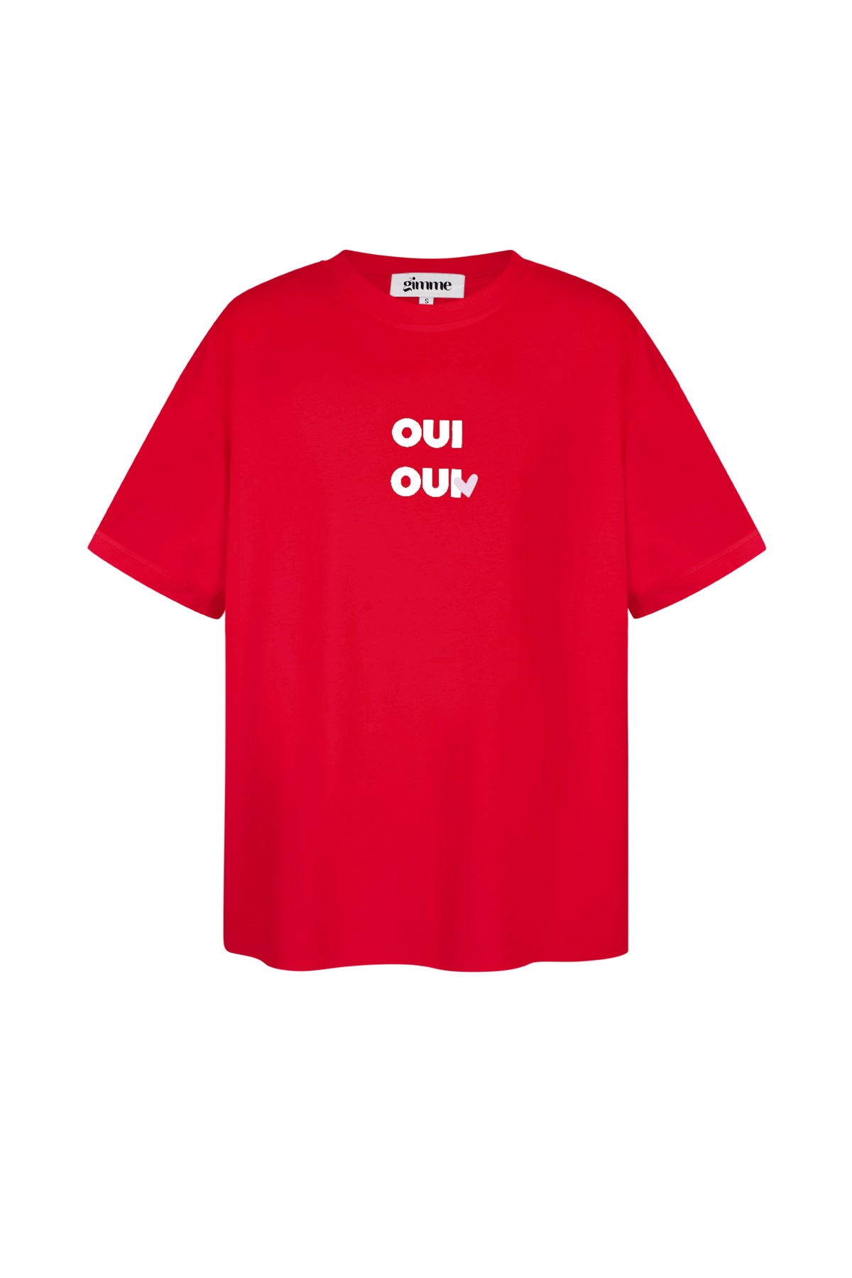 Women's T-Shirt Oversized Oui Print - Dames T-shirt | SERAMODE