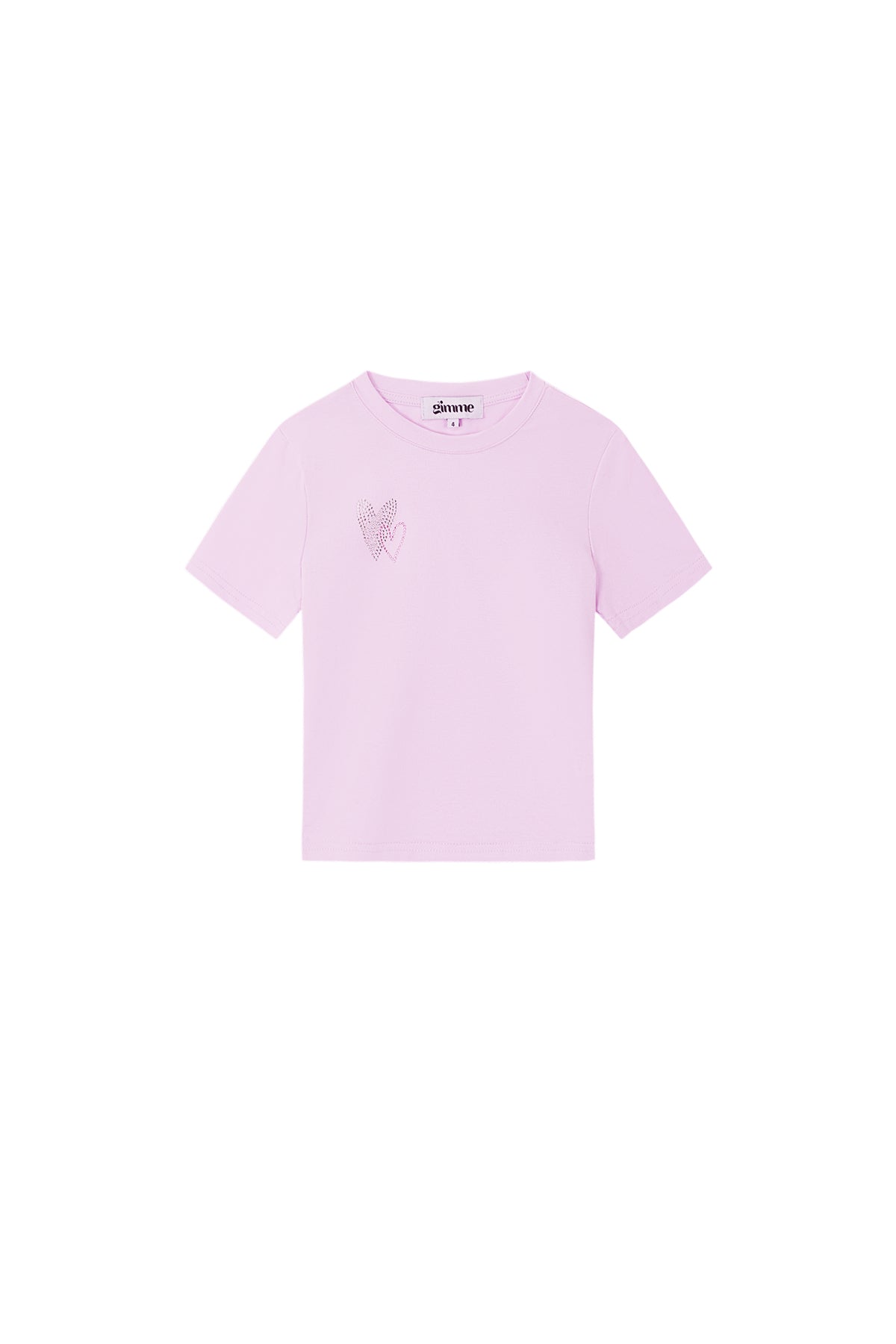 Children's T-Shirt Embroidered Heart Design - Dames T-shirt | SERAMODE