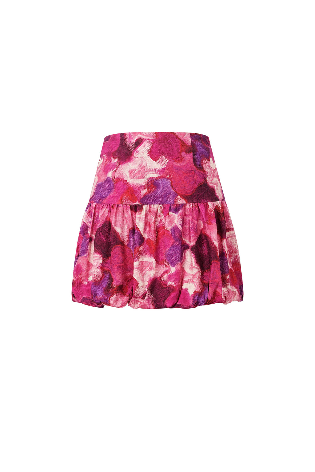 Viscose Women's Mini Skirt Ruffled Design Fuchsia - Dames Kleding | SERAMODE