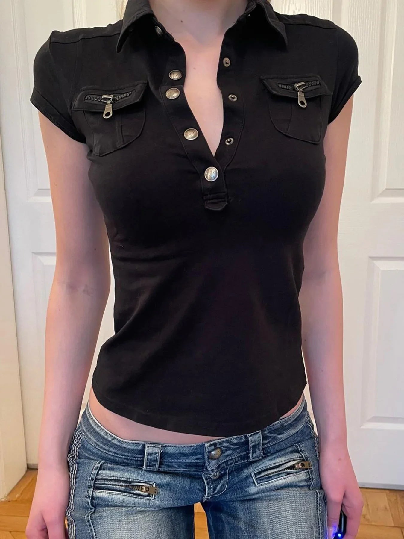 SeraMode - Safari Polo Top