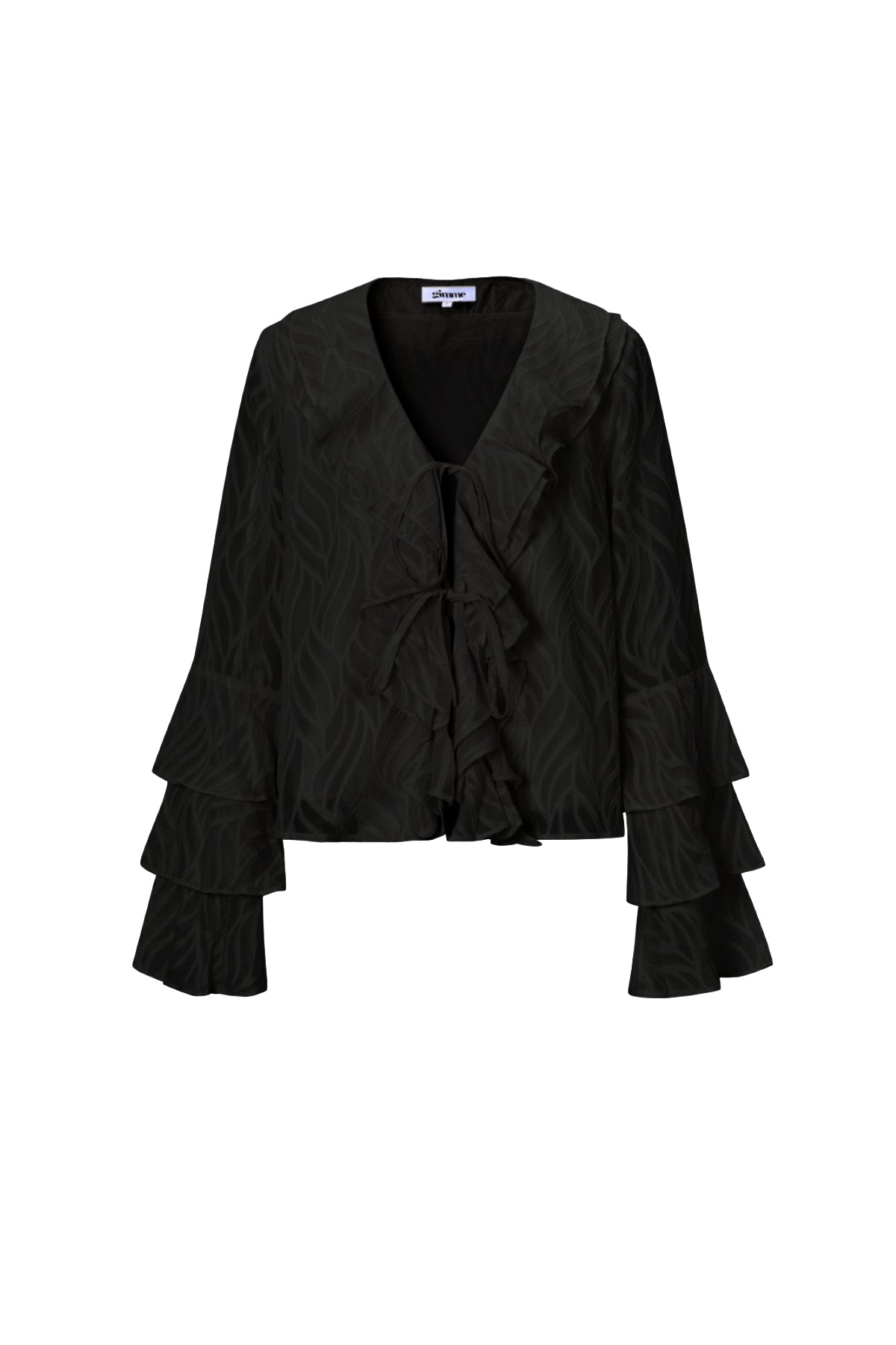 Women's Long Sleeve Tops Elegant Botanical - Longsleeve Dames | SERAMODE