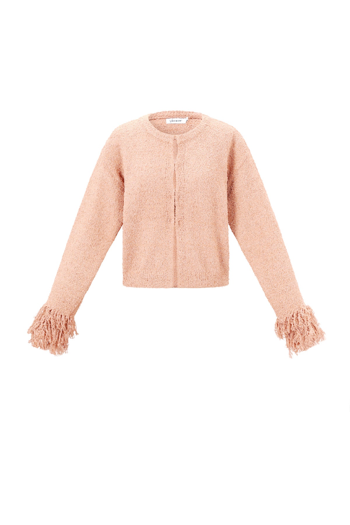 Knitted Polyester Fiber Women's Cardigan Casual Solid Color Fall/Winter