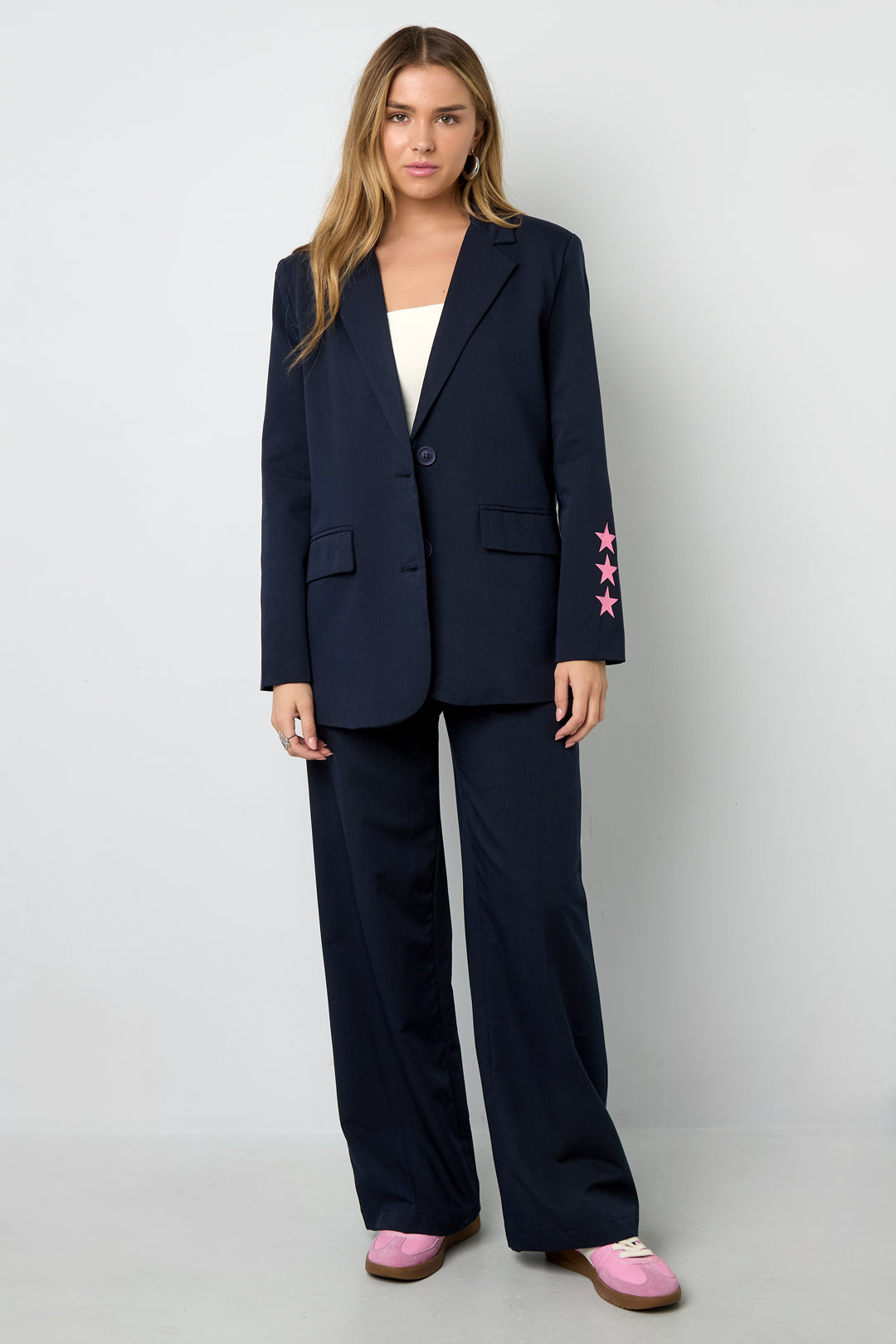 Woven Polyester Fiber Women's Suit Set Casual Letters Design